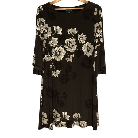 Lauren by Ralph Lauren Women's Floral-Print Flutter-Sleeve Dress size 8‎ - Picture 2 of 7